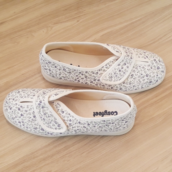 CosyFeet Sally Touch-Fastening Slipper-Shoe - UK 7 / US 9 / 10" Insole - Picture 11 of 13